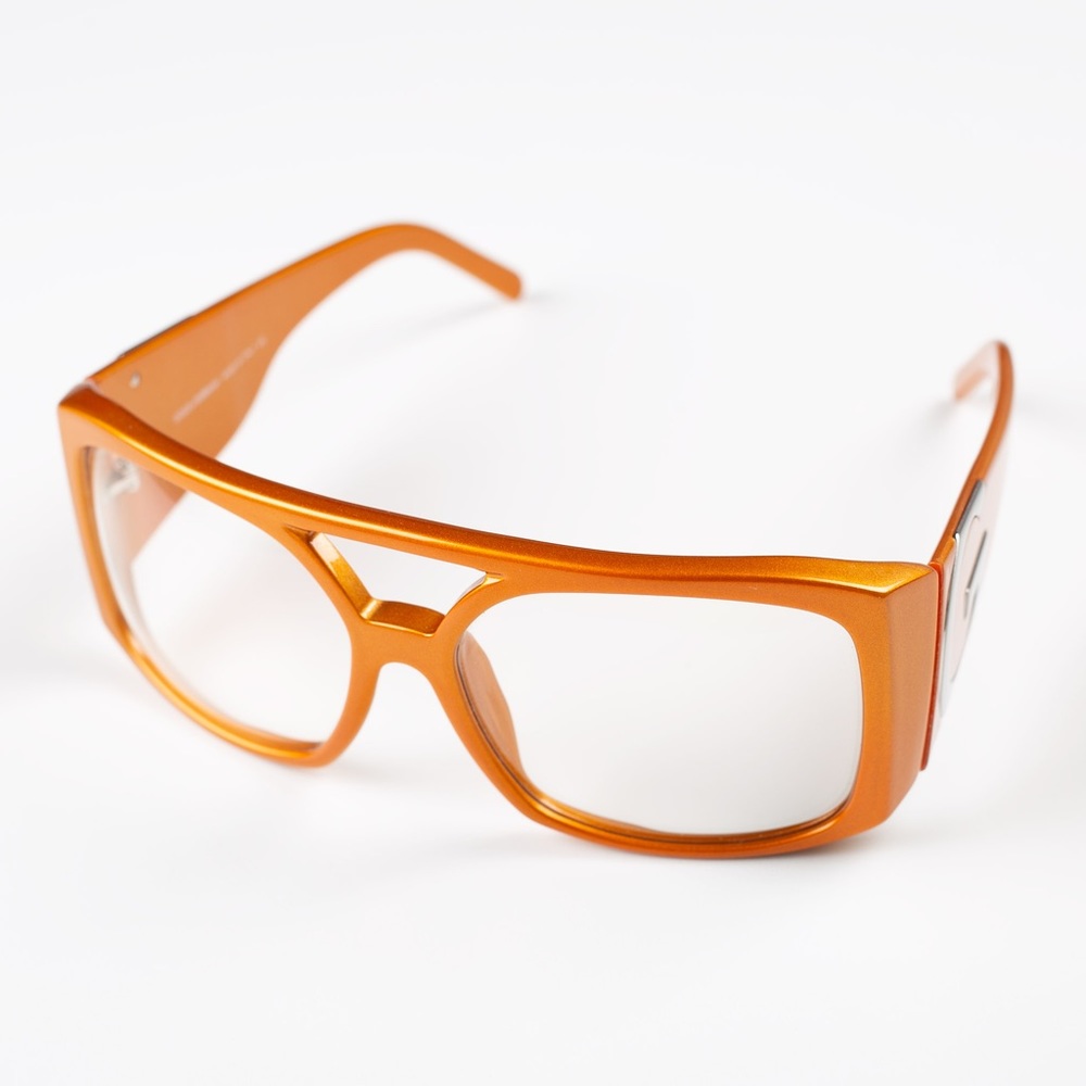 Bold DOLCE & GABBANA Orange Clear Lens Glasses
